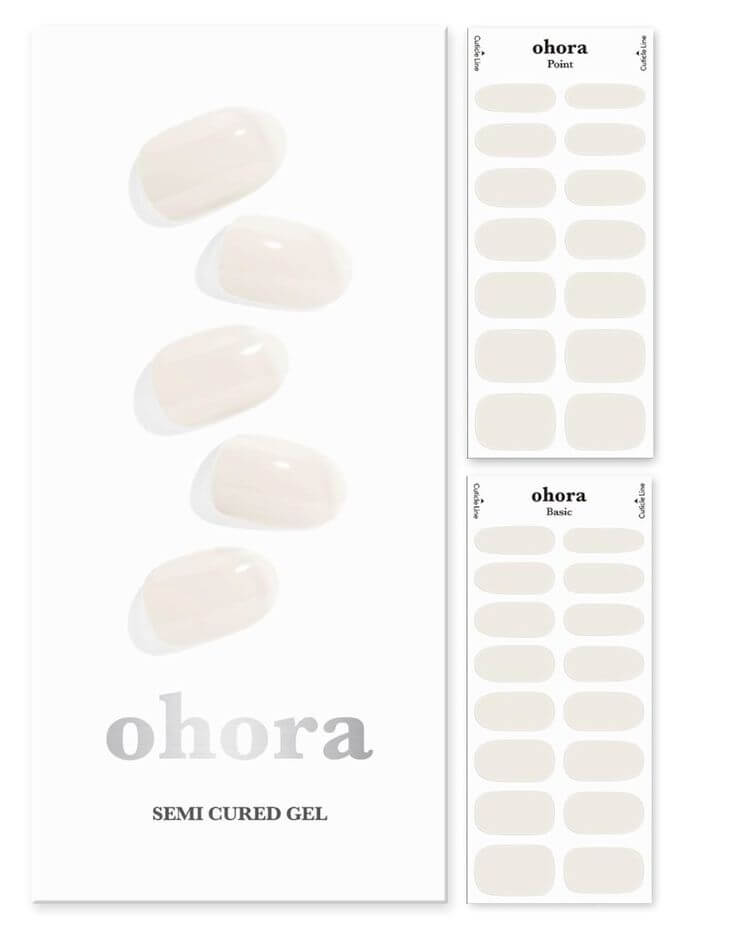 Cream vs. Milky White: A Comprehensive Guide to Nail Color Choices 1. Cream-Colored Nails
Cream nail polishes, with their bold and vibrant colors, are suitable for both casual and formal occasions.
ohora Semi Cured Gel Nail Strips (N Cream Cotton)