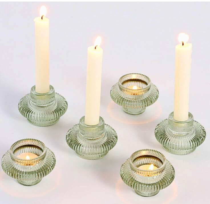 The 3 Best Retro Christmas Candles to Illuminate Your Festivities
PORPAN Glass Candle Holders, Set of 6 Taper Candle Holders, Tea Light Candle Holders, Candlestick Holders,