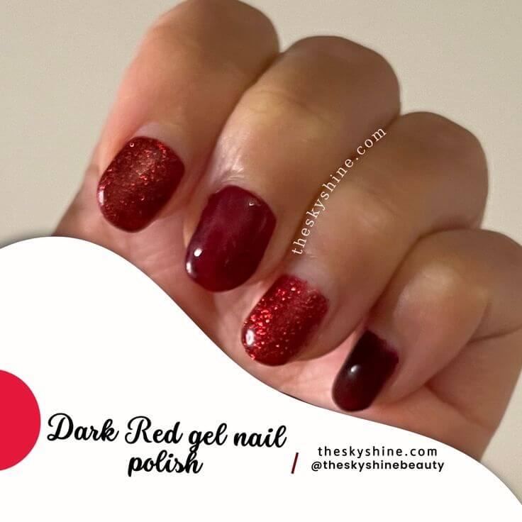 A Review of Modelones Gel Nail 0949: The Allure of Dark Red 2. How to use You can use it in a single color for the entire nail, or you can mix various colors ( Modelones 0947, Modelones 0935)  to complete a sophisticated or cute look.