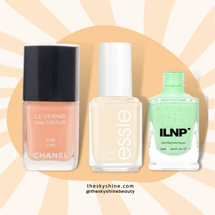 3 Stunning Nail Polishes for the Spring, Turn your nail polish into a canvas for the beauty of the season with these spring-inspired shades. Whether you choose soft pastels or metallic flakes, these manicures will undoubtedly elevate your spring day style. 