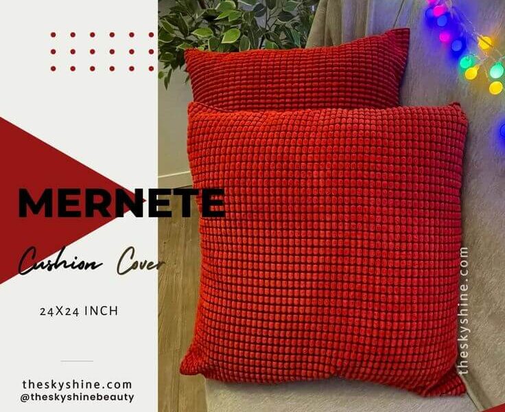 A Review of the Mernette Cushion Cover in Red: A Blend of Quality and Elegance