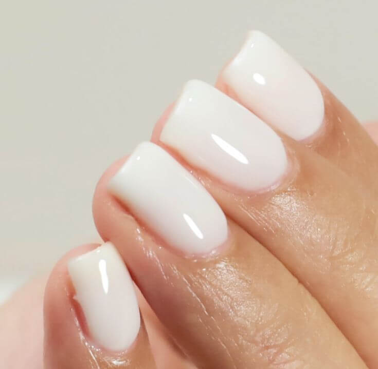 The 3 Best Milky White Nail Polishes For an Everyday Look Milky shades often give the illusion of longer and more elegant nails. 
FZANEST Milky White Gel Nail Polish