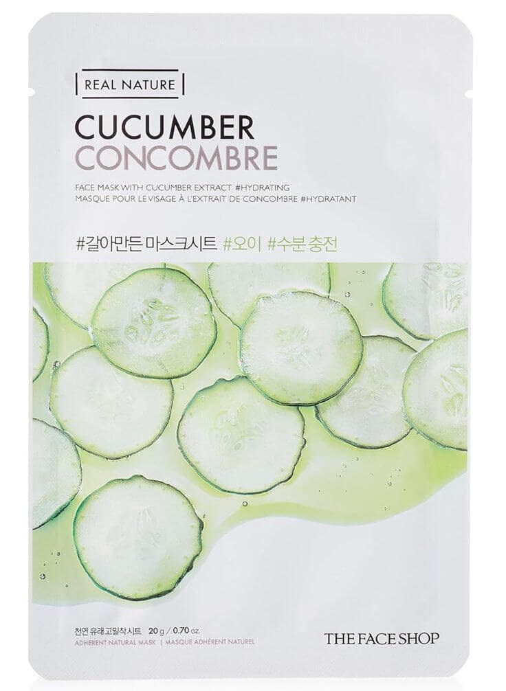 K-Beauty Secrets: The Top 3 Cucumber Sheet Masks for Staying Fresh and Hydrated
THE FACE SHOP Real Nature Face Mask is a powerhouse in skincare. It provides an appropriate amount of moisture to your skin, making it suitable for use before makeup and even at night. It also helps to cultivate a natural and soft complexion.