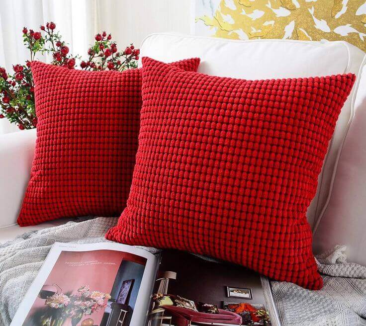 A Review of the Mernette Cushion Cover in Red: A Blend of Quality and Elegance 2. Pros and Cons
pros: A vibrant, slightly dark red shade
Luxurious Texture: Remains soft to the touch for a long time
Complements Various Decor Styles
Instant Room Transformation
Enhances Visual Appeal
MERNETTE  Square Throw Pillow Cover