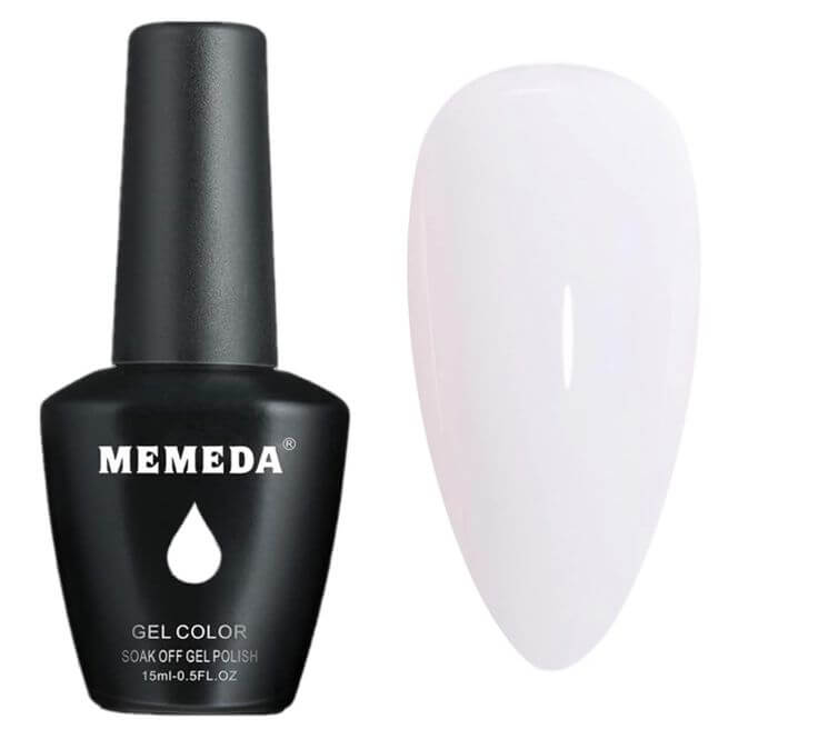 The 3 Best Milky White Nail Polishes For an Everyday Look, “Milky White” by MEMEDA is a pure, milky white polish. It’s fantastic for achieving a clean and minimalistic style.
MEMEDA Nail Gel Polish Nude Milky