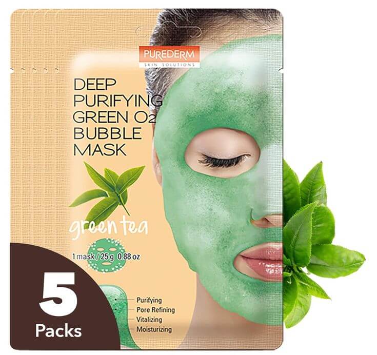 5 Best Green Tea Sheet Mask Packs for Glowing Skin 2. Soothe And Illuminate This mask is a bubble face sheet mask from Purederm harnesses the power of green tea to hydrate and brighten the skin.
Purederm Green Tea Facial Mask Skin Care 