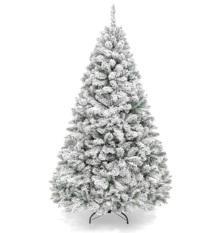 The Top 5 Christmas Trees for Small Spaces 3. Holiday Christmas Tree for Home, Office, Party Decorations  This 4.5-foot tree is ideal for spaces where a larger tree won’t fit, such as living rooms in small apartments or offices.
Best Choice Products 4.5ft Premium Snow Flocked Artificial Holiday Christmas Pine Tree