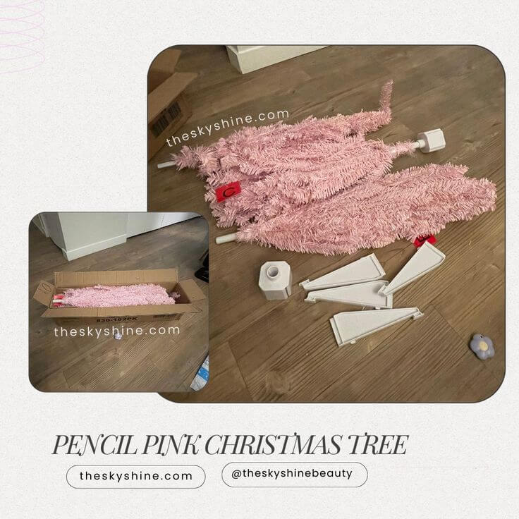 A Review of the HOMCOM 6’ Artificial Pencil Pink Christmas Tree 1. Design and Durability This 6-foot tall pink artificial tree is designed in a pencil style, making it sleek and suitable for smaller spaces. The pink color provides a touch of loveliness and vitality to your home. 