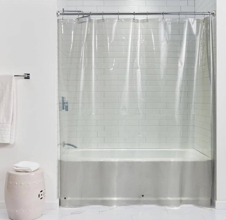 Gorilla Grip PEVA Waterproof Shower Curtain Liner