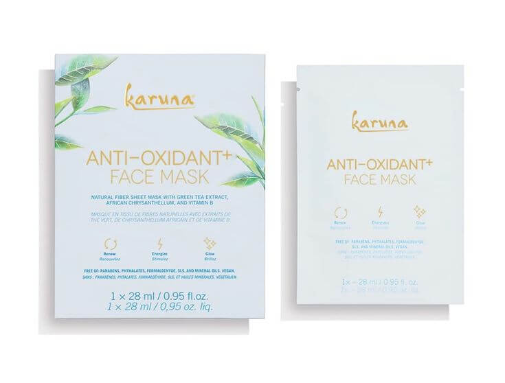 5 Best Green Tea Sheet Mask Packs for Glowing Skin 5. Hydration and Brightening Karuna’s offering is infused with fermented green tea extracts, providing a flood of hydration and brightening benefits, leaving skin feeling silky. 
Karuna Skin - Anti-Oxidant+ Sheet Masks for Revitalized Skin, Moisturizing & Hydrating Face Masks