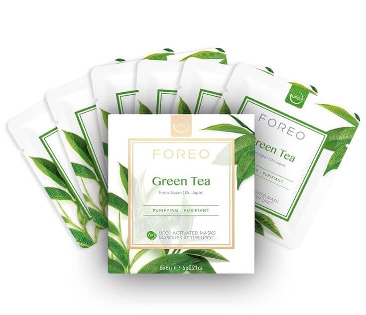 5 Best Green Tea Sheet Mask Packs for Glowing Skin 4. Quick Glow Up This serum-soaked sheet mask from FOREO delivers a quick, refreshing boost of green tea antioxidants.
FOREO UFO Activated Mask Treatment for Anti-Aging