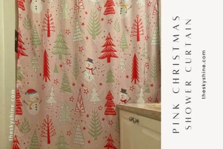 My Review of the Pink Christmas Shower Curtain