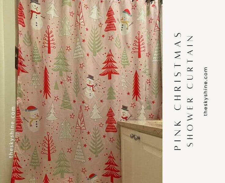 My Review of the Pink Christmas Shower Curtain