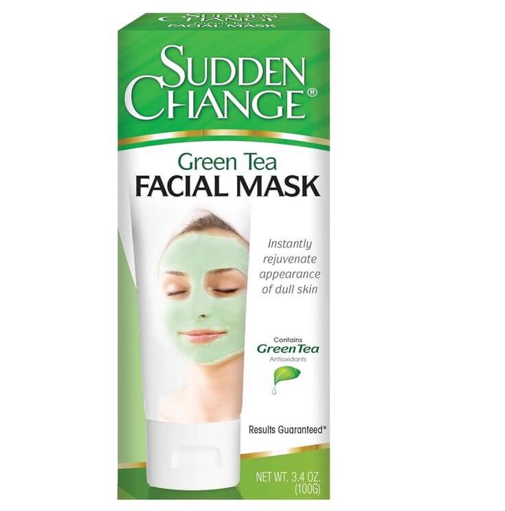 5 Best Green Tea Mask Packs for a Morning Refresh 2. Sudden Change Green Tea Facial Mask This antioxidant facial mask by Sudden Change, infused with other antioxidants, is a good morning treat. 
Sudden Change Green Tea Facial Mask – Diminish Wrinkles, Puffiness & More - Improve Texture, Purify Pores & Remove Excess Oil 