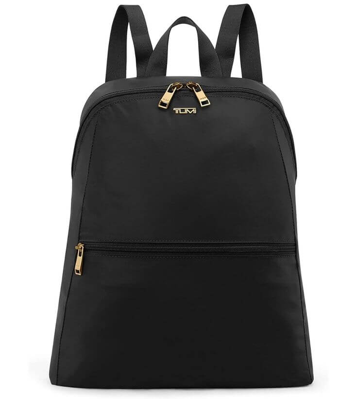 Stylish Travel: Selecting Durable Backpacks for Your Travels 1. TUMI Just In Case Backpack  This small fabric backpack for men and women are versatile backpacks ideal for light travelers and backpackers. 