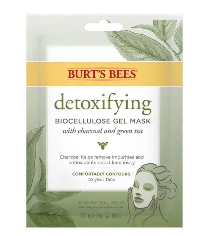 5 Best Green Tea Mask Packs for a Morning Refresh This lightweight sheet mask by Burt’s Bees, infused with Charcoal and Green Tea essence, is perfect for a quick morning skin refresh.
Burt's Bees Detoxifying Biocellulose Gel Mask with Charcoal and Green Tea