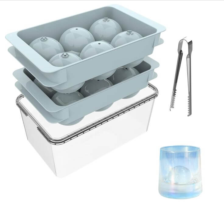 The 5 Best Non-Alcoholic Cocktails and Sparkling Wines Get the look: Large Ice Cube Trays with Tong
Ice Cube Tray(2 Pack), 2.5 INCH Sphere Ice Mold with Bin&Tong,Large Round Ice Cube Tray Making 16Pcs Ice Balls, Leak-free, Easy Fill & Release Ice Ball Maker for Whiskey Cocktails Bourbon