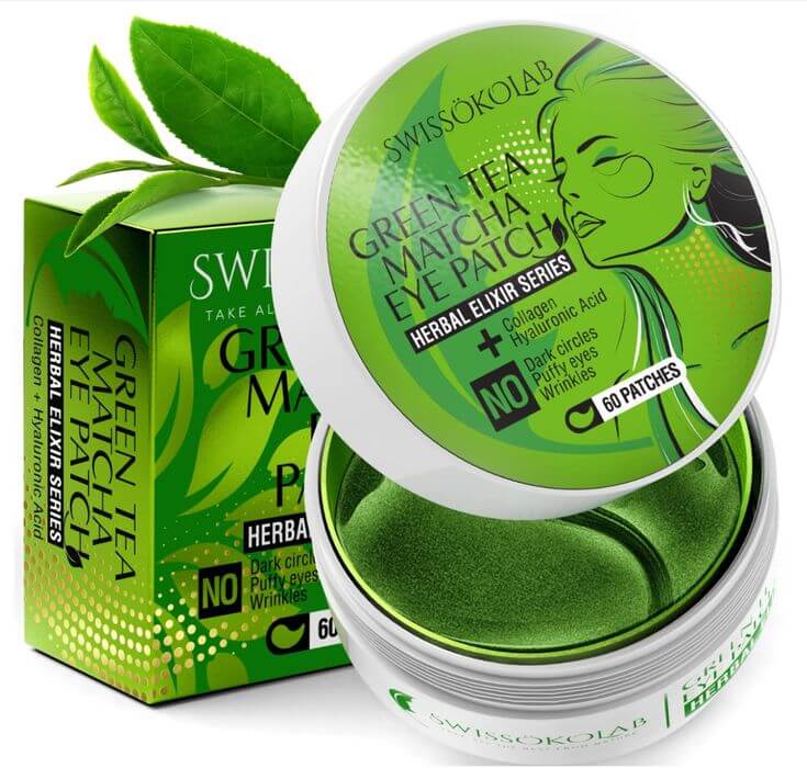 Get the look: Under Eye Patches For Puffy Eyes SWISSÖKOLAB Under Eye Patches For Puffy Eyes Green Tea