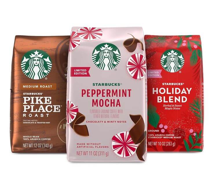 The Best 5 Christmas Drinking Glasses: From Wine to Coffee Mugs Get the look: Holiday Coffee Ground Variety Pack
Starbucks Medium Roast & Flavored Ground Coffee – Holiday Variety Pack – Limited Edition – 3 bags total