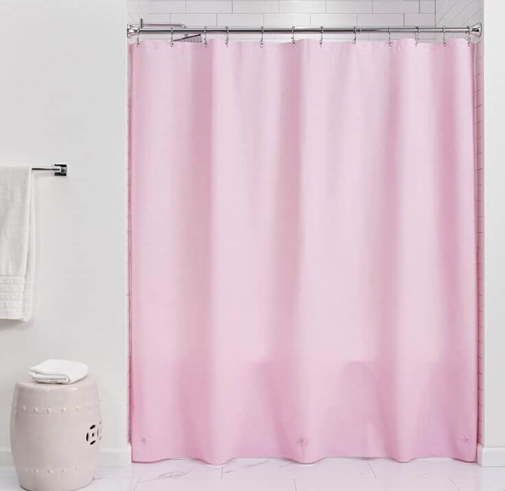 Gorilla Grip PEVA pink Waterproof Shower Curtain Liner