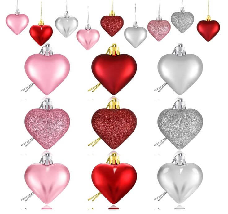 Skylety Valentine's Day Heart Ornaments, 3 3. Pros and Cons
Heart Baubles Heart Shaped Christmas Tree Baubles Heart Hanging Decorations for Valentine's Day Wedding Anniversary