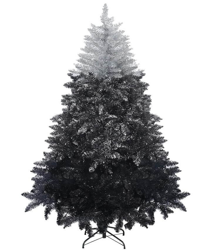 The 5 Best Indoor Artificial Christmas Trees 3. Unique Color Gradient Enhance your indoor space with contemporary appeal using the Black Gradient Spruce Tree. This tree features a gorgeous gradient with silver at the top, transitioning to gray in the middle, and black at the bottom.
Artificial Christmas Trees,Black Gradient Spruce Tree for Home, Office, Apartment, Party Decoration,Unlit 7 FT