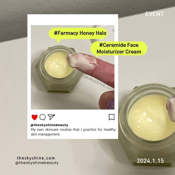 An In-Depth Review of Farmacy Honey Halo Ceramide Face Moisturizer Cream 3. Is Farmacy Honey Halo Ceramide Face Moisturizer Cream Good For  Skin? In summary, this cream is recommended for those who want to hydrate dry and dehydrated skin, improve skin texture, and achieve a matte finish. However, for extremely dry skin, a richer cream is recommended.