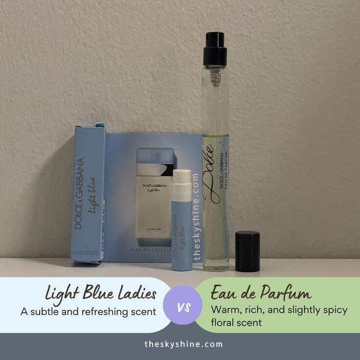 Travel Perfume Showdown: Dolce & Gabbana Light Blue Ladies vs Dolce Gabbana Eau de Parfum 2. Conclusion: Choosing the Right One for You Personally, these two fragrances are not overly sweet or feminine, but rather have a unisex appeal. The suitable fragrance can vary depending on the travel destination.