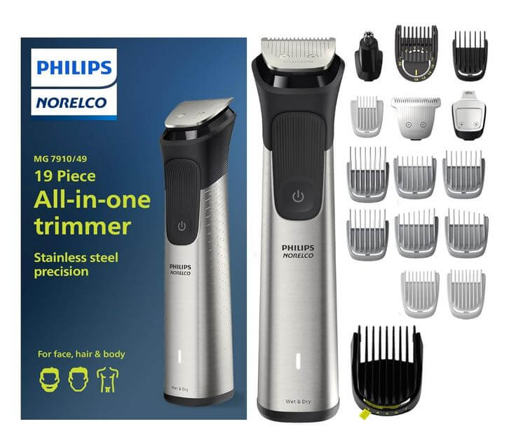Top 3 Grooming Kits for Men Get the look: Multi Grooming Kit for Men
Philips Norelco Multigroom Series 7000, Mens Grooming Kit with Trimmer for Beard, Head, Hair, Body, Groin, and Face - NO Blade Oil Needed