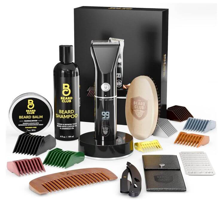 Top 3 Grooming Kits for Men 2. The Beard Club Ultimate Growth Kit & Beard Trimmer This kit offers everything you need for your daily grooming needs. It’s popular for trimming beards effectively.
The Beard Club Mens Grooming Kit & Beard Trimmer for Men - Professional Cordless Electric Beard Hair & Moustache Trimmer, Straight Razor, Beard Shampoo, Balm, Beard Brush & Comb - Beard Kit Gift Set