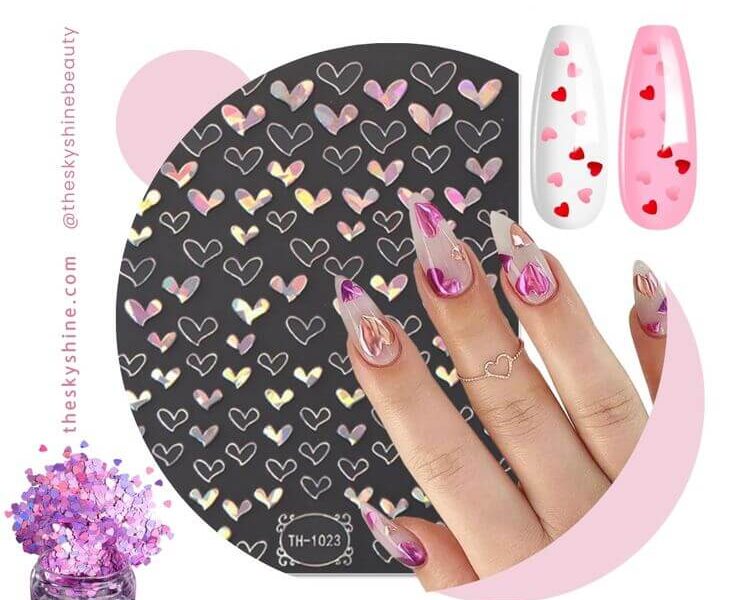 5 Must-Have Glossy Pink Heart Nail Products for Nail Art Lovers