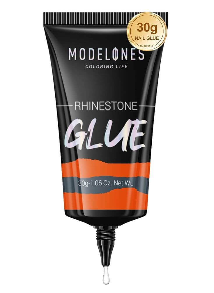 Heart to Heart: 5 Stunning Nail Rhinestone for a Romantic Look Get the look: Nail Rhinestone Glue Gel 
Modelones Rhinestone Glue for Nails