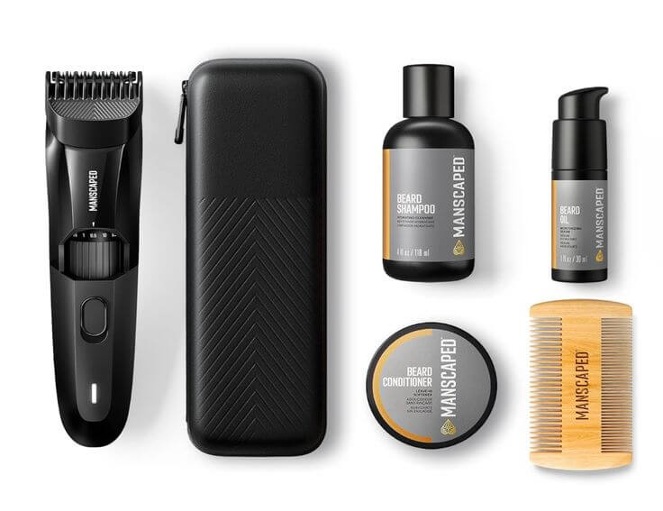 Top 3 Grooming Kits for Men 1. MANSCAPED® The Beard Hedger™ Advanced Kit This set is perfect for beard enthusiasts or those beginning their grooming journey. It offers a neat and well-groomed appearance. 
MANSCAPED® The Beard Hedger™ Advanced Kit Includes Our Premium Precision Beard & Mustache Trimmer, Hydrating Shampoo, Softening Conditioner, Moisturizing Oil & Facial Hair Comb