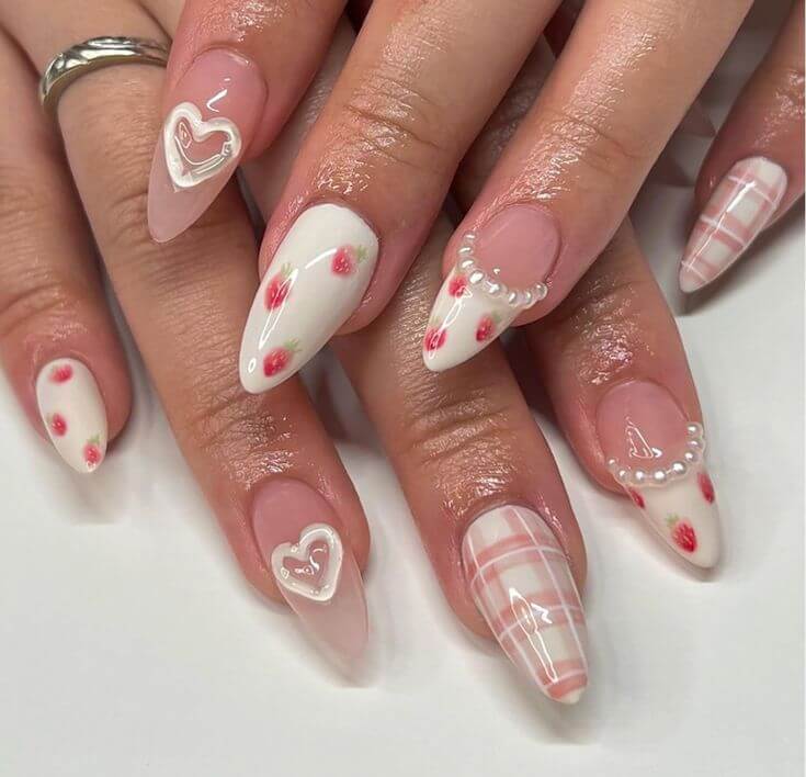 5 Must-Have Glossy Pink Heart Nail Products for Nail Art Lovers
BYETOCE Valentine’s Day Press On Nails Medium Almond Fake Nails With Heart Rhinestone Designs Acrylic Nails Press Ons Glossy Stick On Nails Full Cover False Nails French Tip Glue On Nails For Women