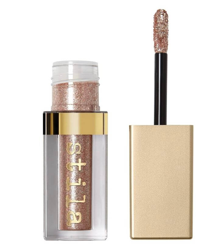 The Best Champagne Eyeshadows for Your Skin Tone 1. For Fair Skin Get the look: Glitter & Glow Eye Shadow The stila Mini Glitter & Glow in Kitten Karma allows for buildable application, enabling both pure and dramatic effects. 
stila Mini Glitter & Glow Kitten Karma