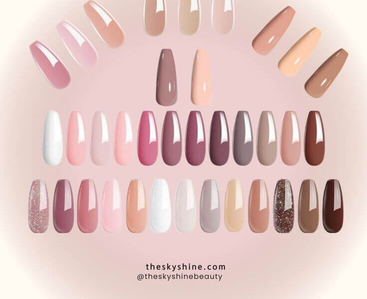 Pink To Brown Collection: A Sophisticated Set of Gel Nail Polishes