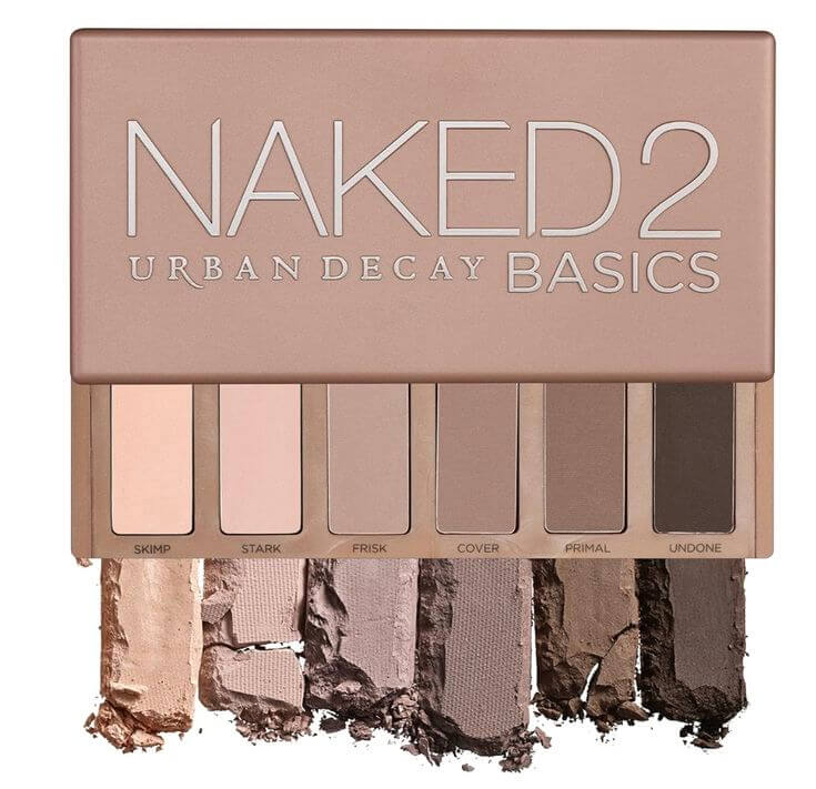 Minimalist Beauty: 3 Best Neutral Mini Eye Shadow Palette 1. Naked2 Basics This palette is a staple for matte neutral lovers, featuring six taupe-hued and brown shadows suitable for beginners and makeup artists. 
Urban Decay Naked2 Basics