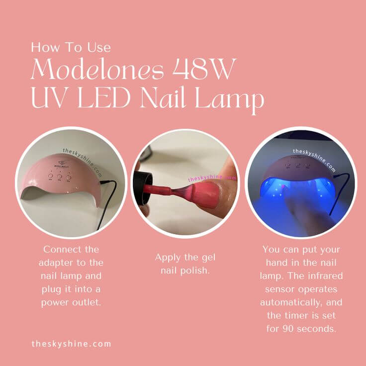 A Comprehensive Review of the Modelones 48W UV LED Nail Lamp 2. How To Use This comes with features such as an automatic sensor and timer settings (30 seconds, 60 seconds, 90 seconds), allowing you to set various times. 