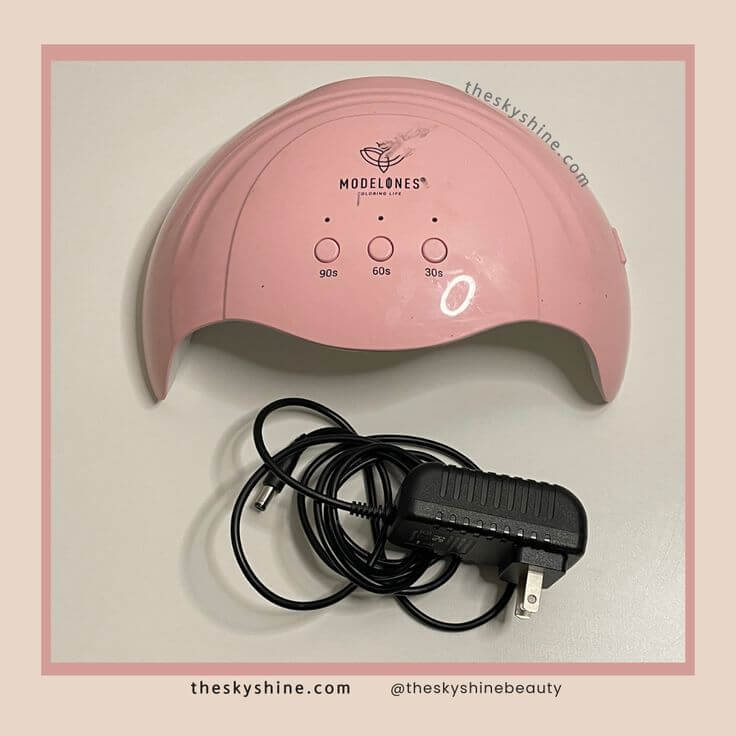 A Comprehensive Review of the Modelones 48W UV LED Nail Lamp 1. Design and Power The Modelones lamp features a cute pink color and a lightweight design for easy portability. It has a spacious lamp design suitable for both hands and feet separately.