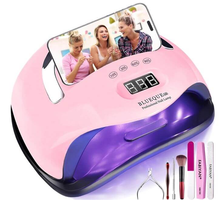 Top 5 Gel UV LED Lamps for Salon-Worthy Results 4. BIGBEAR 168W Pro UV LED Gel Nail Lamp BIGBEAR’s 168W lamp stands out with its high power output and quick drying times. Additionally, it features a phone stand.
BIGBEAR UV Light for Nails, 168W UV LED Nail Lamp for Gel Polish