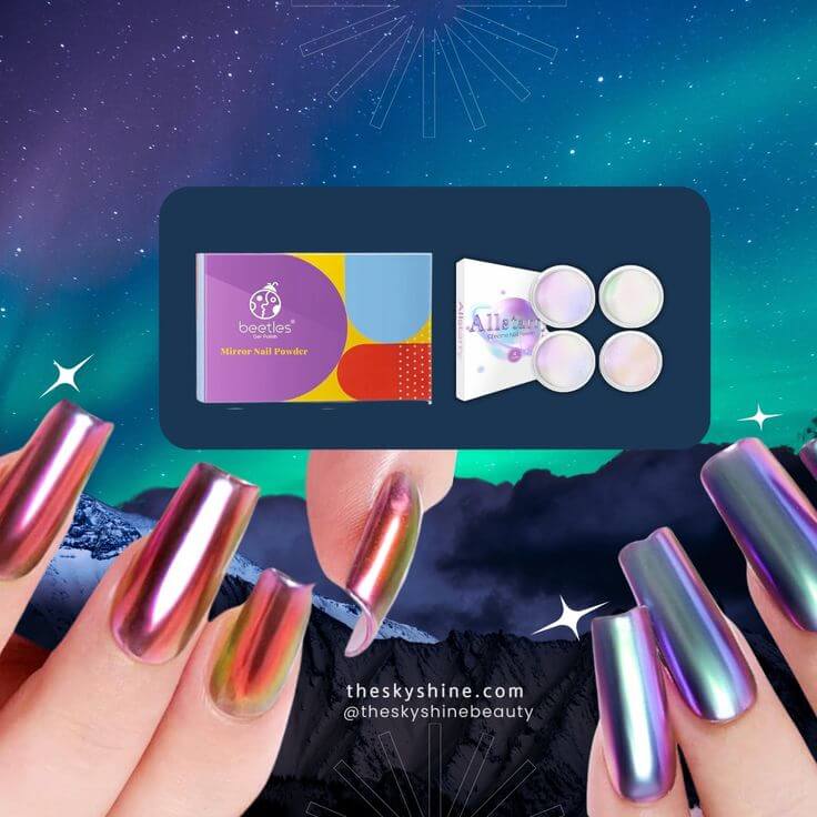Aurora Magic: Unveiling the Top 3 Chrome Nail Powders Chrome nail powder is popular for its versatility across all seasons, giving your nails a shining, mirror-like finish. 