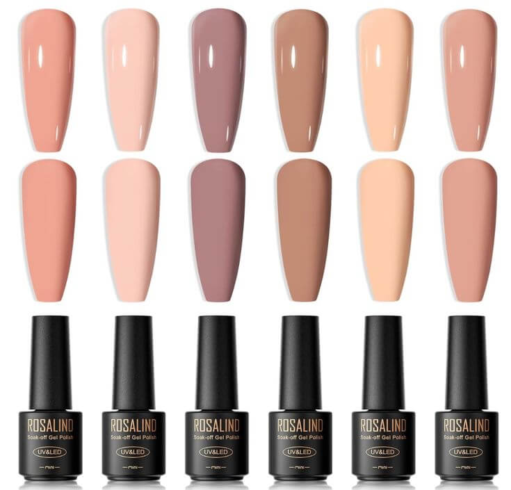 Pink To Brown Collection: A Sophisticated Set of Gel Nail Polishes 2. Nude Gel Polish Set (6 PCS) For the fall and winter gel collection, this range offers natural beauty for those who prefer nude colors.
ROSALIND 6PCS Nude Gel Polish Set, Fall Gel Nail Polish Brown Gel Polish Series Fall Winter Gel Collection Nail Art DIY at Home