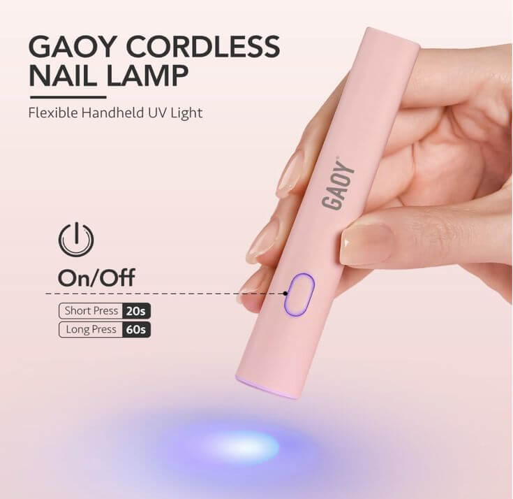Top 3 Portable Gel Lamps for Perfect Nails Get the look: Portable LED Nail Lamp
GAOY Handheld UV Light for Gel Nails, Mini Nail Light, Portable LED Nail Lamp, Cordless Rechargeable USB Nail Dryer for Fast Curing, Pen Lamp Pink