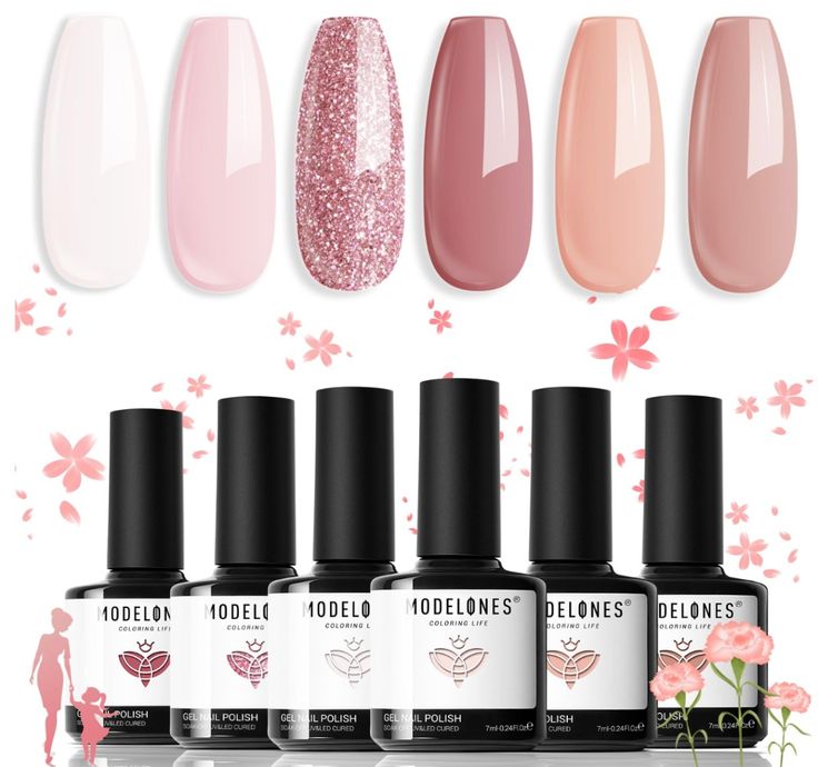 Pretty in Pink Peach: The Top 5 Gel Nail Polishes for a Radiant Glow 5. Modelones - Nude Pink Gel Nail Polish Set This nude pink gel nail polish offers a vibrant calm to traditional peach tones.
Modelones Gel Nail Polish Set 6 Colors, Nude Pink Summer Glitter Neutral Gel Polish Peaches All Seasons Skin Tones 