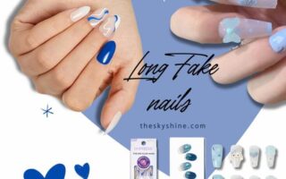 6 Gorgeous Sky-Blue Press-On Nails for All Seasons: Long Length