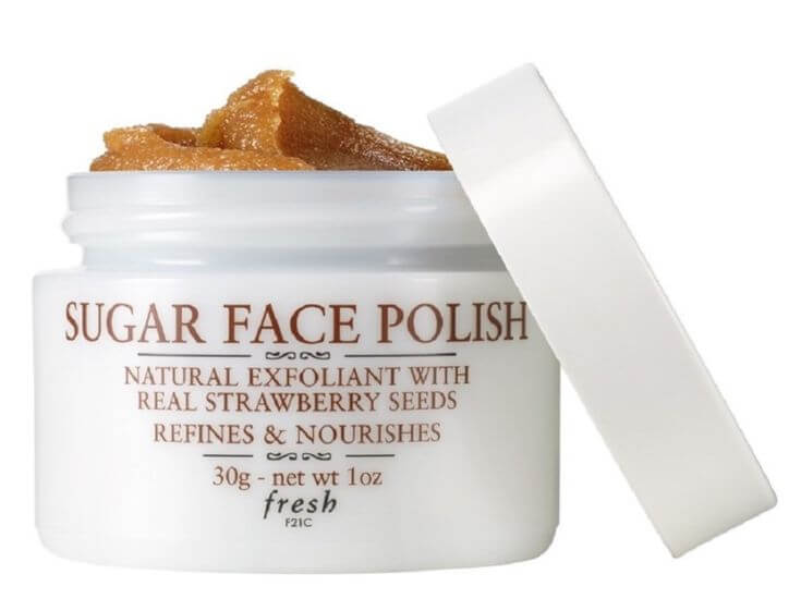 Jet-Set Glow: Top 6 Facial Exfoliators for Flawless Travel Skin 1. Fresh Sugar Face Polish This 2-in-1 face mask and scrub buffs away dullness and impurities, revealing a soft, smooth, brighter, and more radiant complexion, all with a sweet citrus scent.