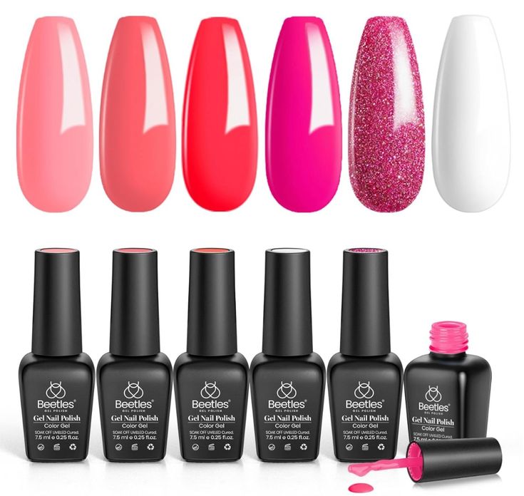 3 Best Beetles Rose Pink Gel Nail Polish Collection 3. Pink Flamingo This collection offers bold and vivid looks with vibrant shades and rich colors. It pairs well with everyday outfits and is also an attractive gel nail set that can withstand the heat on hot days like summer.
Beetles Gel Nail Polish Set Pink Flamingo  6 Colors Hot Pink Rose Red Nail Gel Polish Kit White Gel Nail Polish Collection 