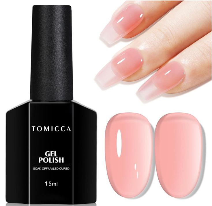 Pretty in Pink Peach: The Top 5 Gel Nail Polishes for a Radiant Glow 1. TOMICCA - Jelly Peach Pink Gel Polish For a sophisticated and natural look, consider peach pink gel nail polish. 
TOMICCA Jelly Pink Gel Nail Polish, Peach Pink Gel Polish
