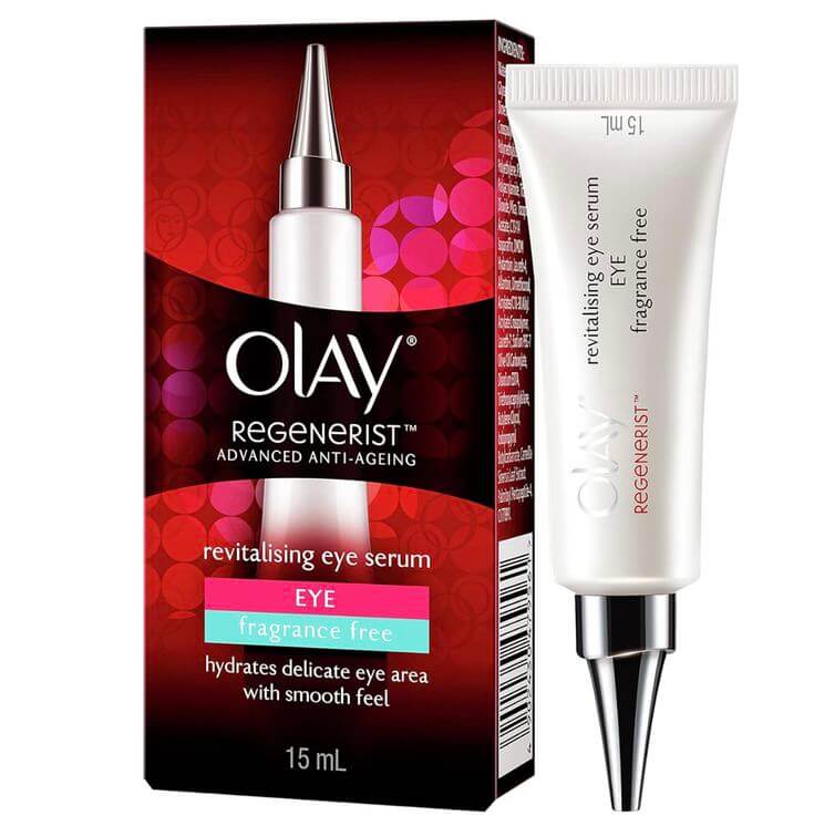 5 Best Eye Creams for Reducing Fine Lines and Crow’s Feet Wrinkles This eye cream is enriched with peptides, Vitamin B3 (Niacinamide), and caffeine to help de-puff the eye area, refresh delicate eye area, and diminish the appearance of crow’s feet.
Olay Regenerist Eye Lifting Serum