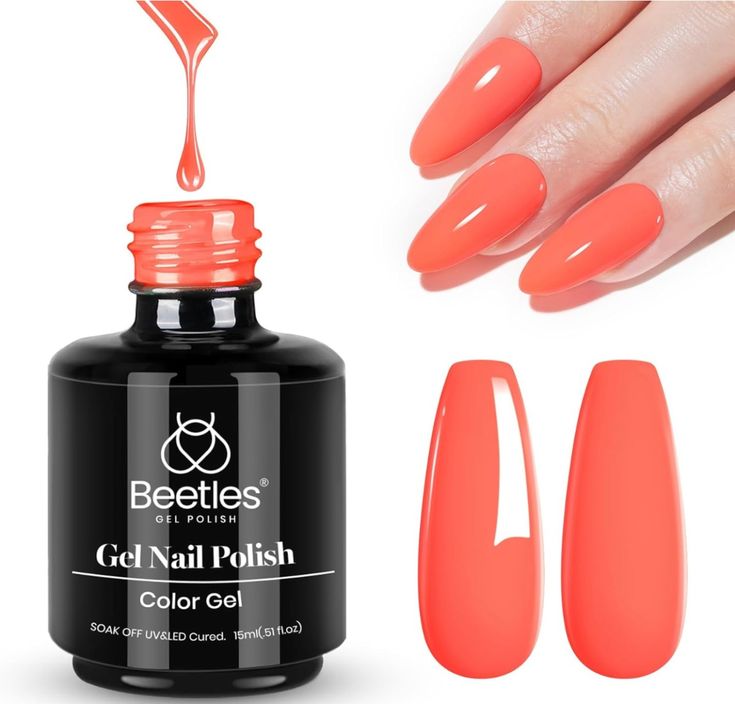 Best Coral Peach Gel Nail Polish Colors For All Season Nails
Beetles Neon Gel Nail Polish